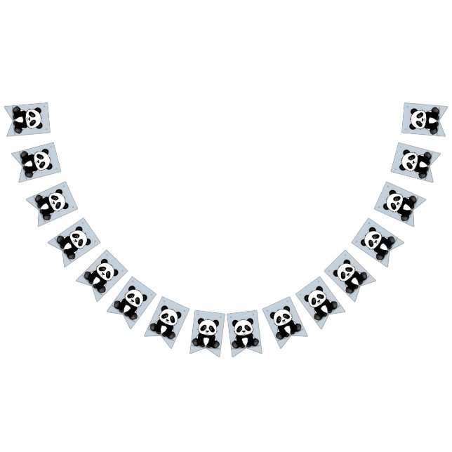 Banderines Panda Fiesta Bunting Banner (Todo)