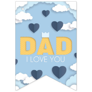 Banderines Papá te amo, regalo del día del padre