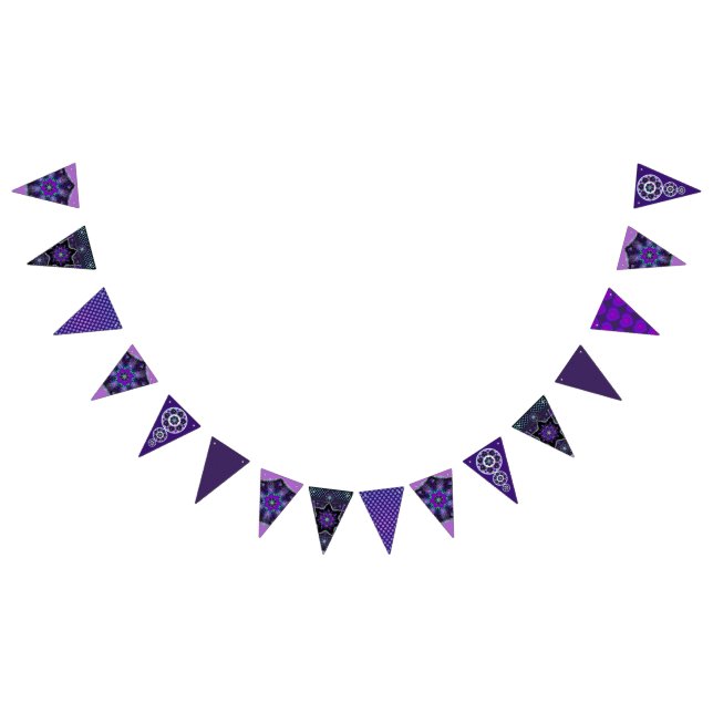 Banderines Paraguas morados y corazones .7 (Todo)