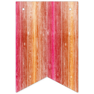 Banderines pared de madera colorida