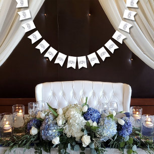 Banderines Pareja de amor de Unicornios blancos