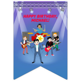 Banderines Partido de cumpleaños de Rock Star Boy Band
