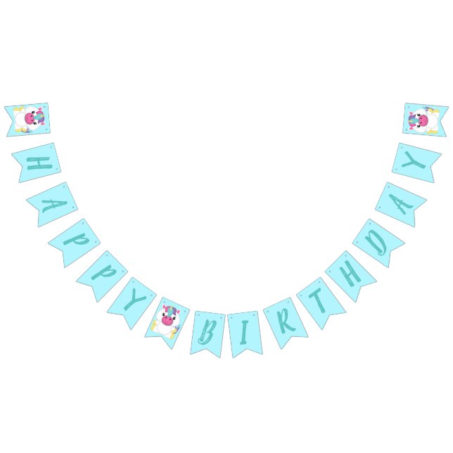 Banderines Partido de Cumpleaños de Unicornio (Todo)
