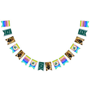Banderines Partido de cumpleaños del Purpurina Rainbow Capric