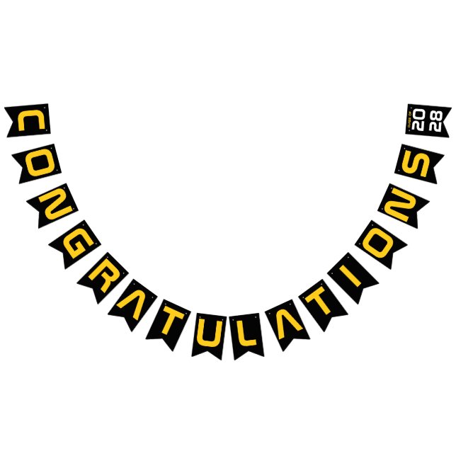 Banderines Partido de Graduación de Modern Gold Black Felicit (Todo)