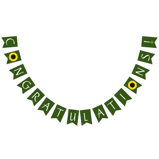 Banderines Partido de Graduación del País Sunflowers Green (Todo)