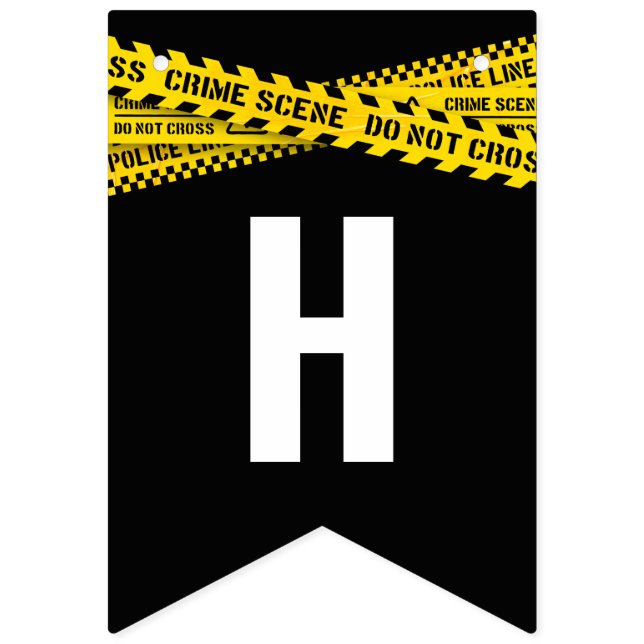 Banderines Partido del cumpleaños de la escena del crimen con (Segunda bandera)