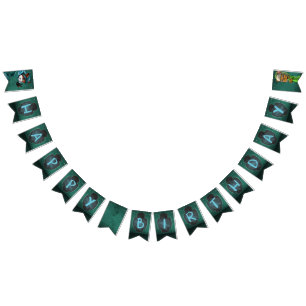 Banderines Partido del Cumpleaños del Oso y la Fox