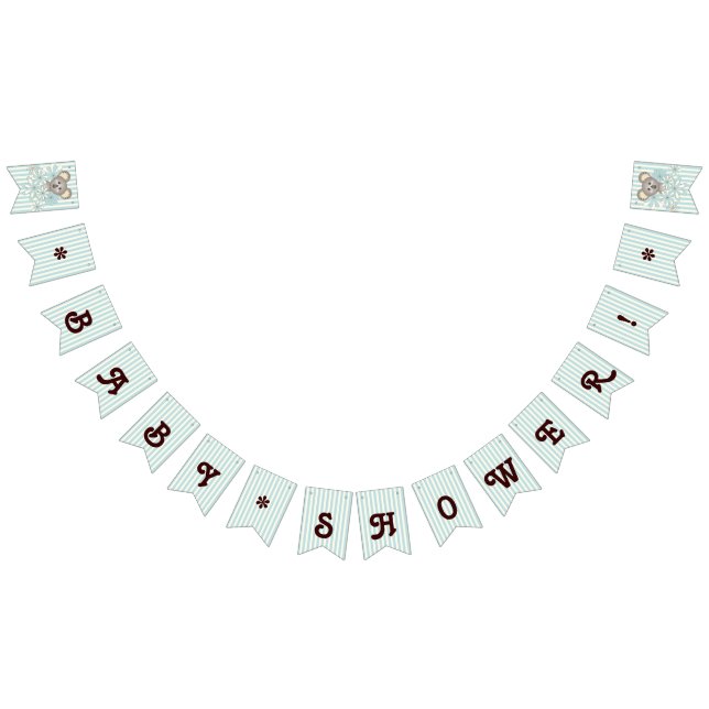 Banderines Pastel azul banda Cute Koala Boy Baby Shower (Todo)