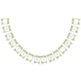 Banderines Pastel Blue Lemons Sweet Boy Baby Shower