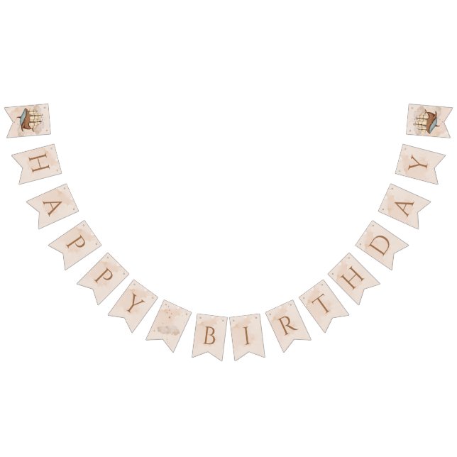 Banderines Pastel de Buques de Ballena Género-Cumpleaños Neut (Todo)