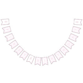 Banderines Pastel de cumpleaños rosado preppy Primer cumpleañ