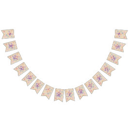 Banderines Pastel Flowered Happy Birday