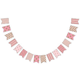 Banderines Patrocinado por Purpurina Rosa y Oro