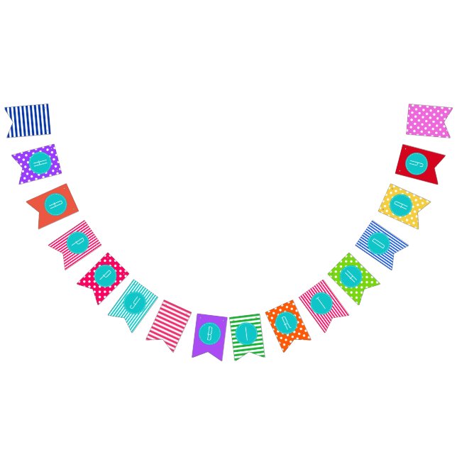 Banderines Patrón colorido Feliz cumpleaños (Todo)