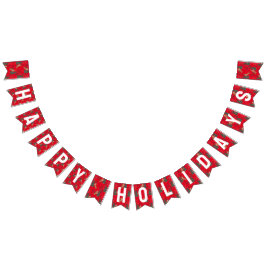 Banderines Patrón de árboles y tigres navideños Felices fiest