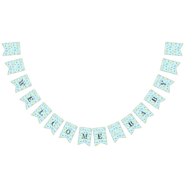 Banderines Patrón de ducha de bebé (Todo)