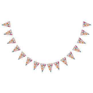 Banderines Patrón de fiesta floral para cumpleaños españoles