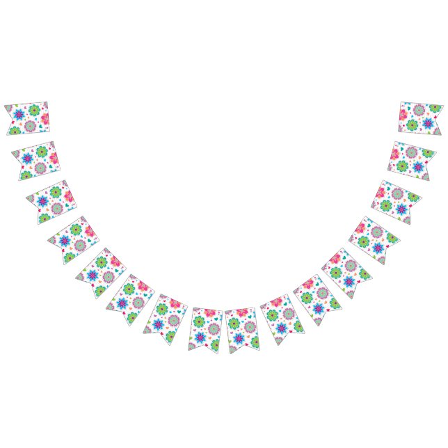 Banderines Patrón de flor (Todo)