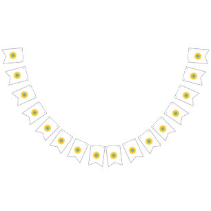 Banderines Patrón de girasol   Vibrante diseño floral veranie