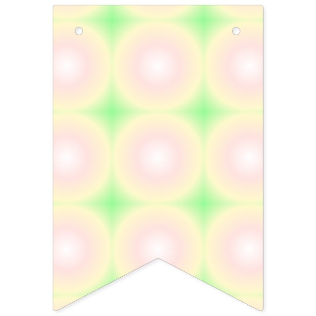 Banderines Patrón de gradiente óptico 3D blanco Rosa verde pá (Primera bandera)