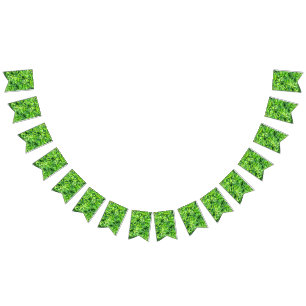 Banderines Patrón de hojas verdes frondosas - Naturaleza Botá