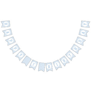 Banderines Patrón de la placa azul de primer cumpleaños