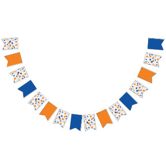Banderines Patrón de limón azul y Naranja juguetón con tema d