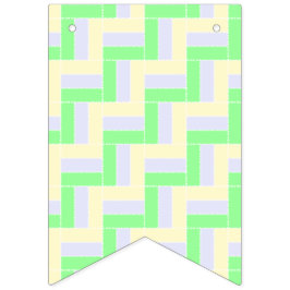 Banderines Patrón de rectángulos Pastel Líneas de puntos blan