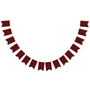 Banderines Patrón de tracción de búfalo rojo