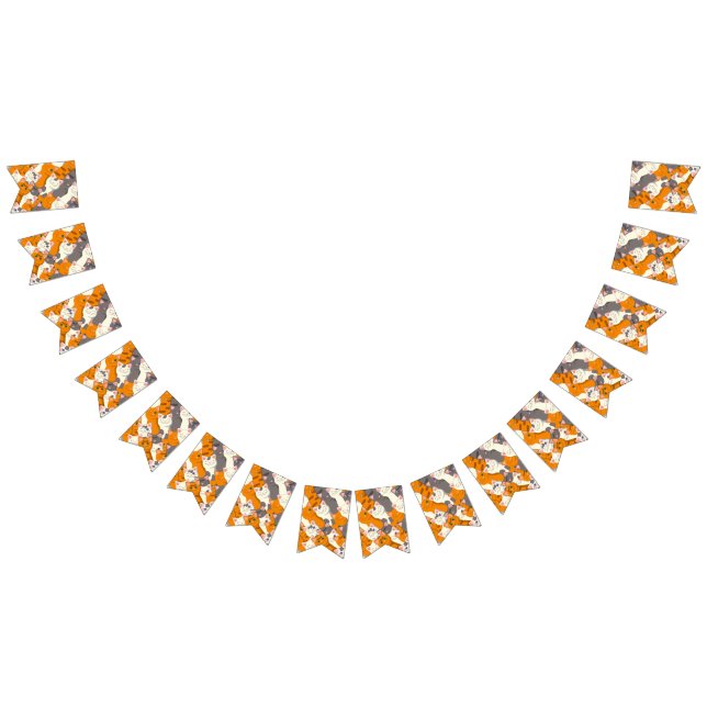 Banderines Patrón diagonal del gato negro jengibre (Todo)