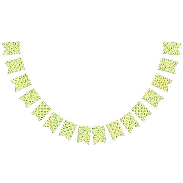 Banderines Patrón floral con flores amarillas de rosa y tulip (Todo)