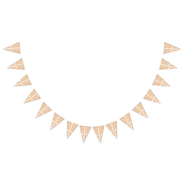 Banderines Patrón floral simétrico con motivos naranjas (Todo)