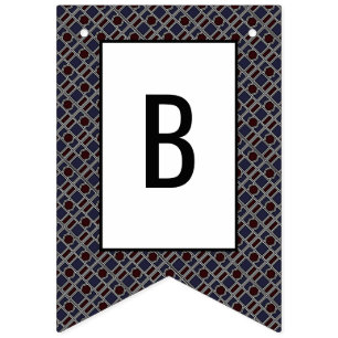 Banderines Patrón geométrico moderno, fiesta de cumpleaños mo