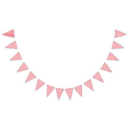 Banderines Patrón geométrico rojo y rosa con interlo