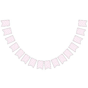 Banderines Patrón moderno rosado estrellas blancas
