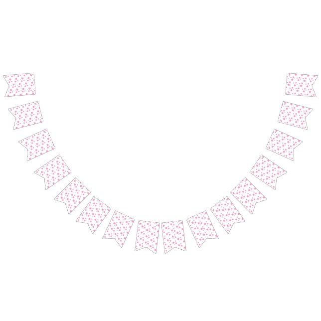 Banderines Patrón moderno rosado estrellas blancas (Todo)