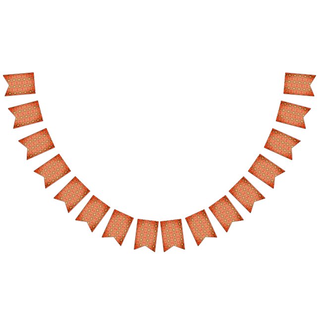 Banderines patrón naranja y verde (Todo)