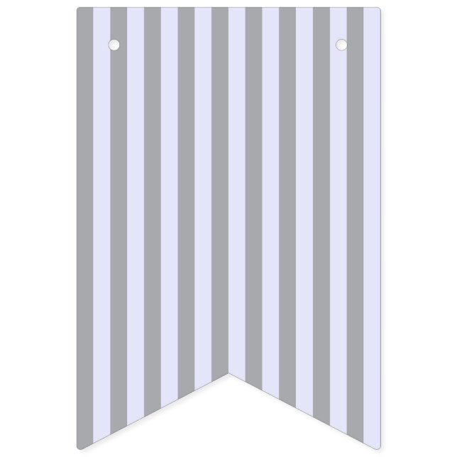 Banderines Patrón rayado en gris y lavanda (Primera bandera)