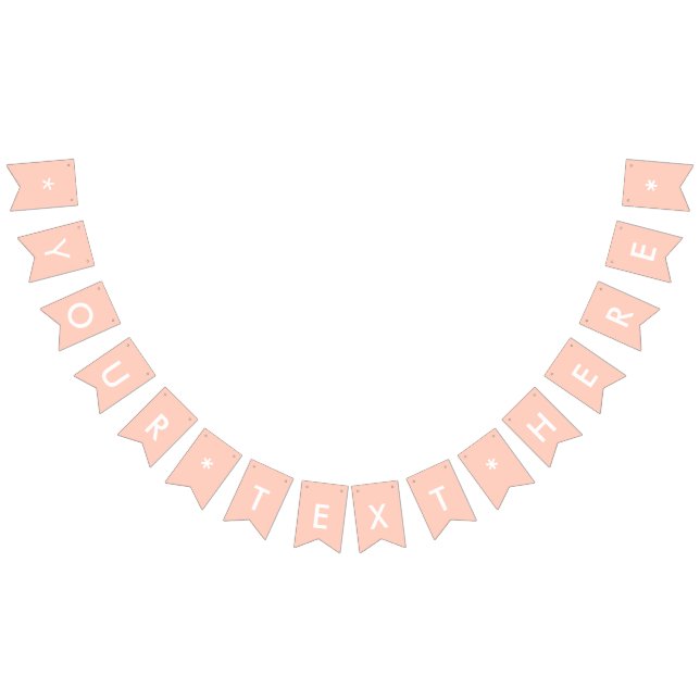 Banderines Peach Solid Color Personalizar It (Todo)