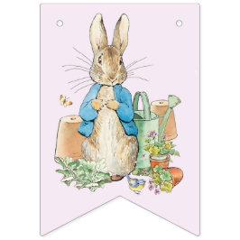 Banderines Pedro el conejo en su jardín