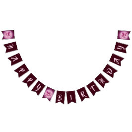 Banderines Pegasus Rosa "Feliz Cumpleaños"
