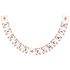 Banderines Pequeño Baby Shower floral de calabaza