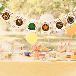 Banderines Pequeño vaquero occidental lindo de 1 cumpleaños