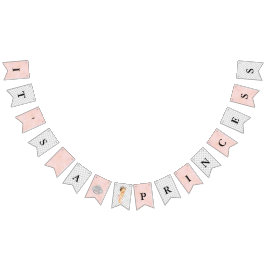 Banderines Perlas Diamantes Corona Princesa Niña Glam