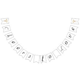 Banderines Perlas y amor por la ducha de novia en Prosecco