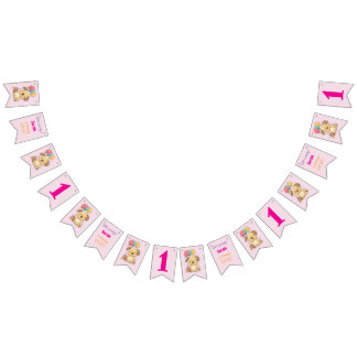 Banderines Perrito Feliz, Chica, Vamos a Pawti, 1er Cumpleaño
