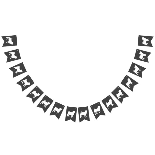 Banderines Perro Pug Tema de Baby Shower Puppy Género Neutral (Todo)