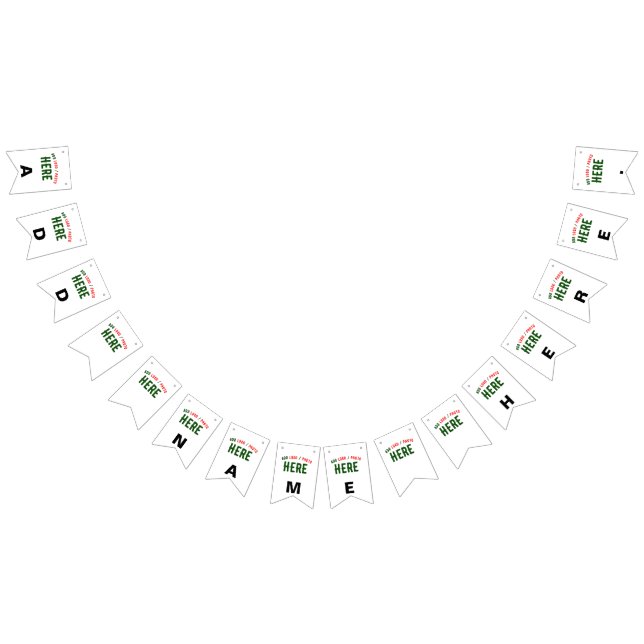 BANDERINES PERSONALIZABLE MODERNO ESTILO BLANCO VERIFICADO MA (Todo)