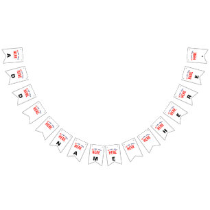 BANDERINES PERSONALIZABLE MODERNO ESTILO BLANCO VERIFICADO MA
